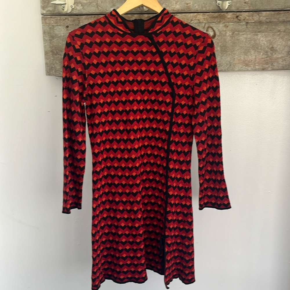 Knit geometric dress